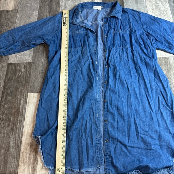 Ninexis Denim Color Shirt, Button Down, XL, Lightweight - Picture 4 of 5